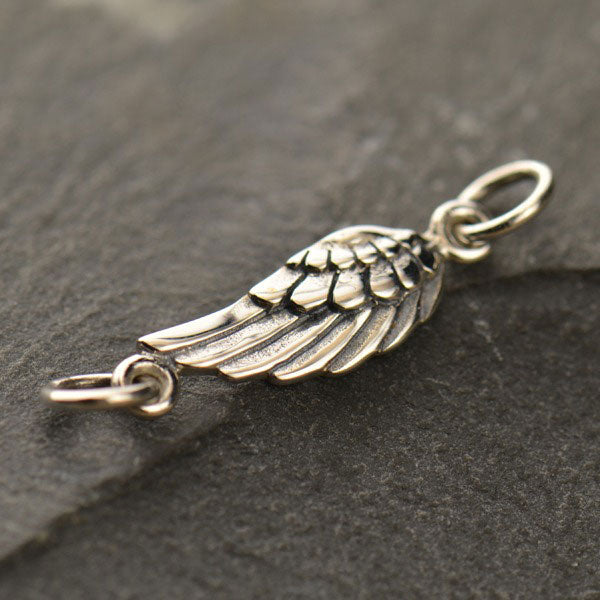 Sterling Silver Wing Link 25x5.5mm - 1pc