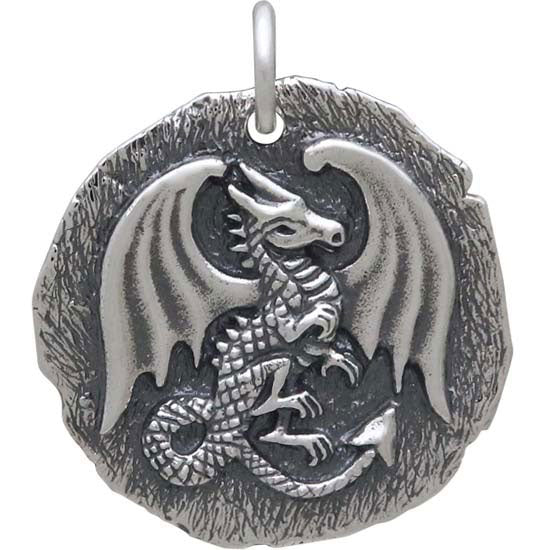 Sterling Silver Ancient Coin Charm - Dragon