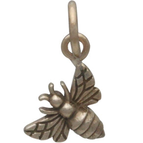 Tiny Honey Bee Charm - Bronze - Left Side 13x7mm - 1Pc – Plazko