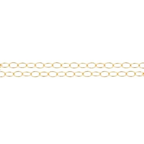 14Kt Gold Filled 3x2mm Cable Chain - 20 Feet Spool