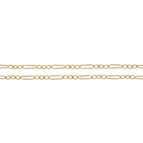 14Kt Gold Filled 5x1mm Long and Short Cable Chain - 5 Feet