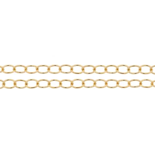 14Kt Gold Filled 5x4mm Heavy-weight Cable Chain - 5 Feet Spool
