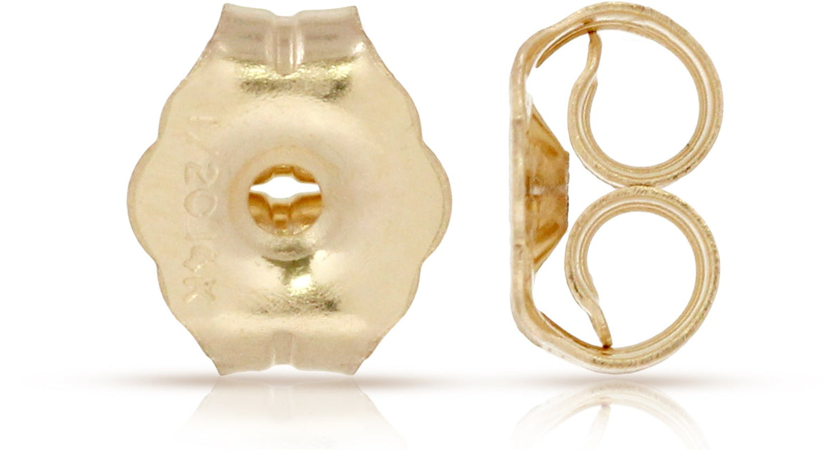 14K Gold Filled 4mm Ball Post Earring Findings with Earring Backs