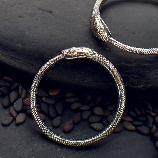Sterling Silver Ouroboros Snake Ring Size 1pc – Plazko