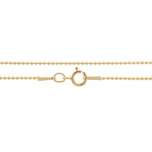 Ball Chain 14Kt Gold Filled 1mm 16" W/ Spring Ring - 1pc