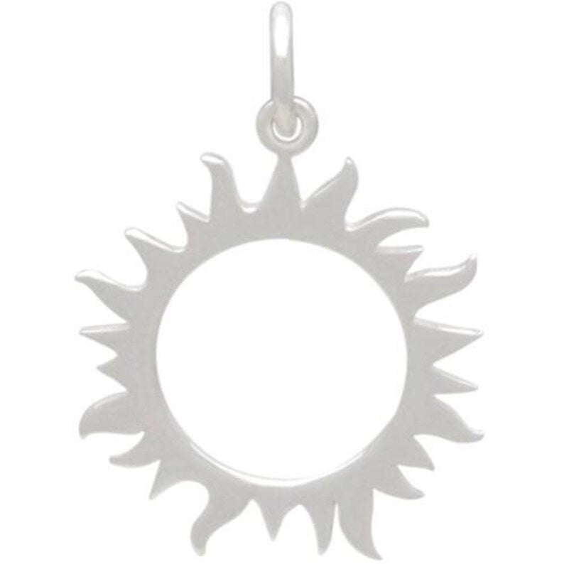  Eclipse Charm Celestial Jewelry Bronze Sun and Silver