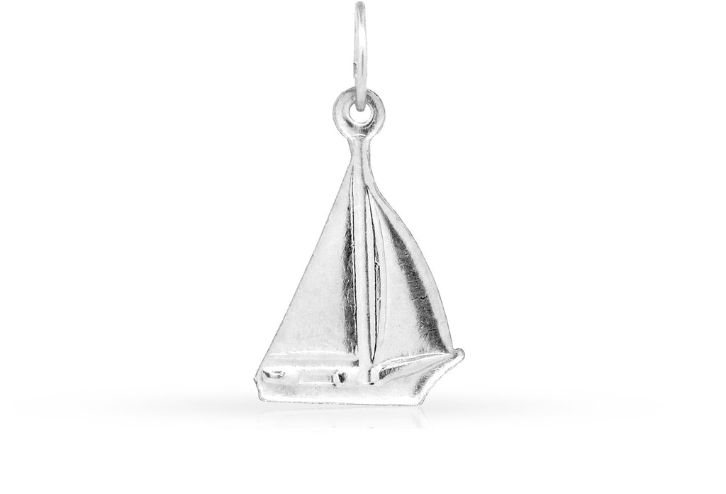 Sailboat Charms Sterling Silver 15x10mm - 5pcs/pack