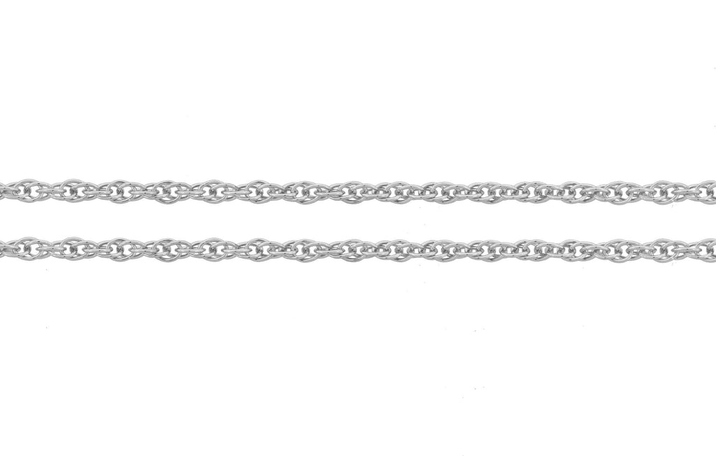 Sterling Silver 1.3mm Rope Chain - 20ft