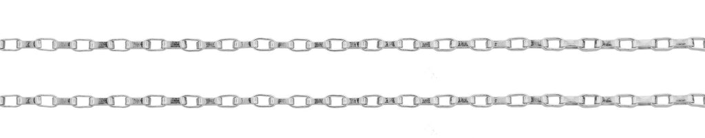 Sterling Silver 1.6x0.8mm Elongated Drawn Rolo Chain  - 20ft