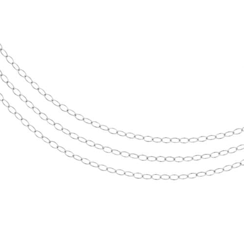 Sterling Silver 2x1.5mm Cable Chain - 5 ft
