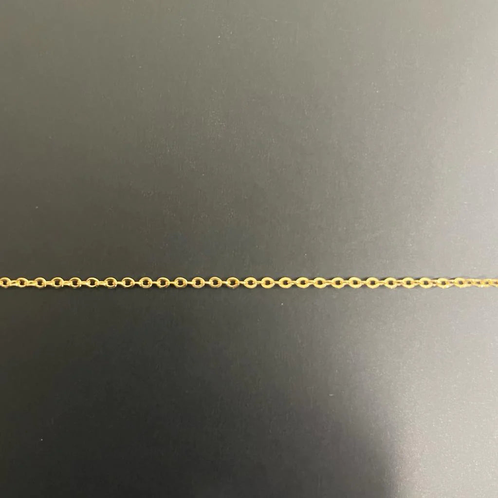 14Kt Gold Filled 1.3mm Flat Cable Chain -20ft