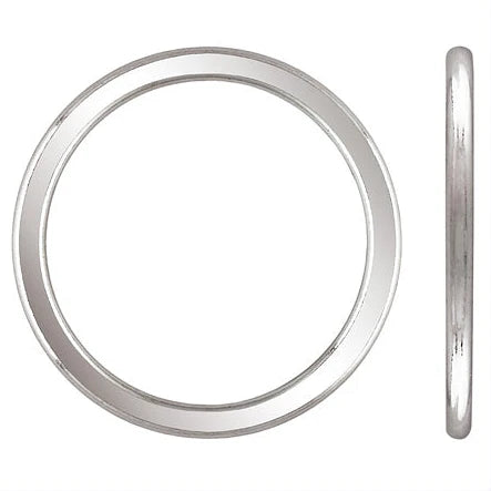 Begleitring aus Sterlingsilber, 0,8 mm, Größe 7 – 2 Stück/Packung