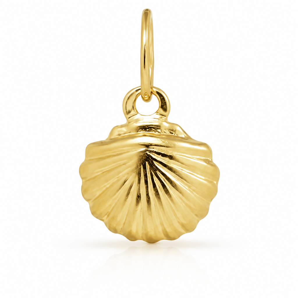 14Kt Gold gefüllte 8,7x7,5mm gestempelte Muschelanhänger - 5 Stück 