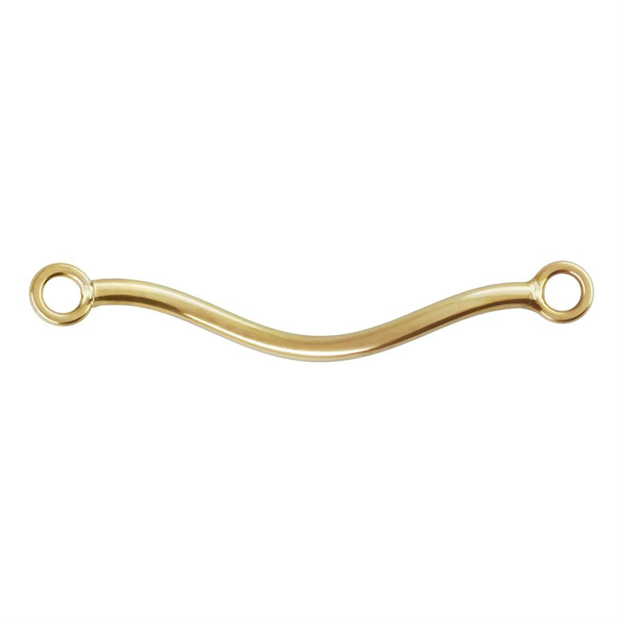 14Kt Gold Filled Spiral Tube w / 2 Closed Jump Rings - 2pcs/pk