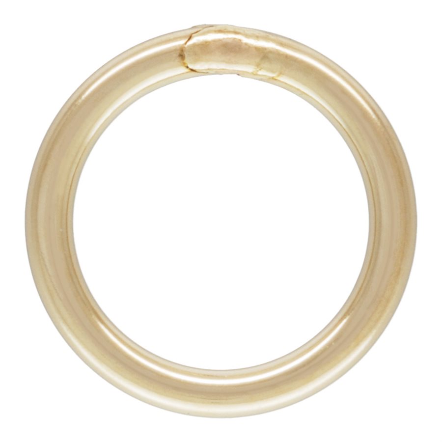 Anillo de salto cerrado de 5 mm de calibre 22 relleno de oro de 14 kt (20 piezas) 