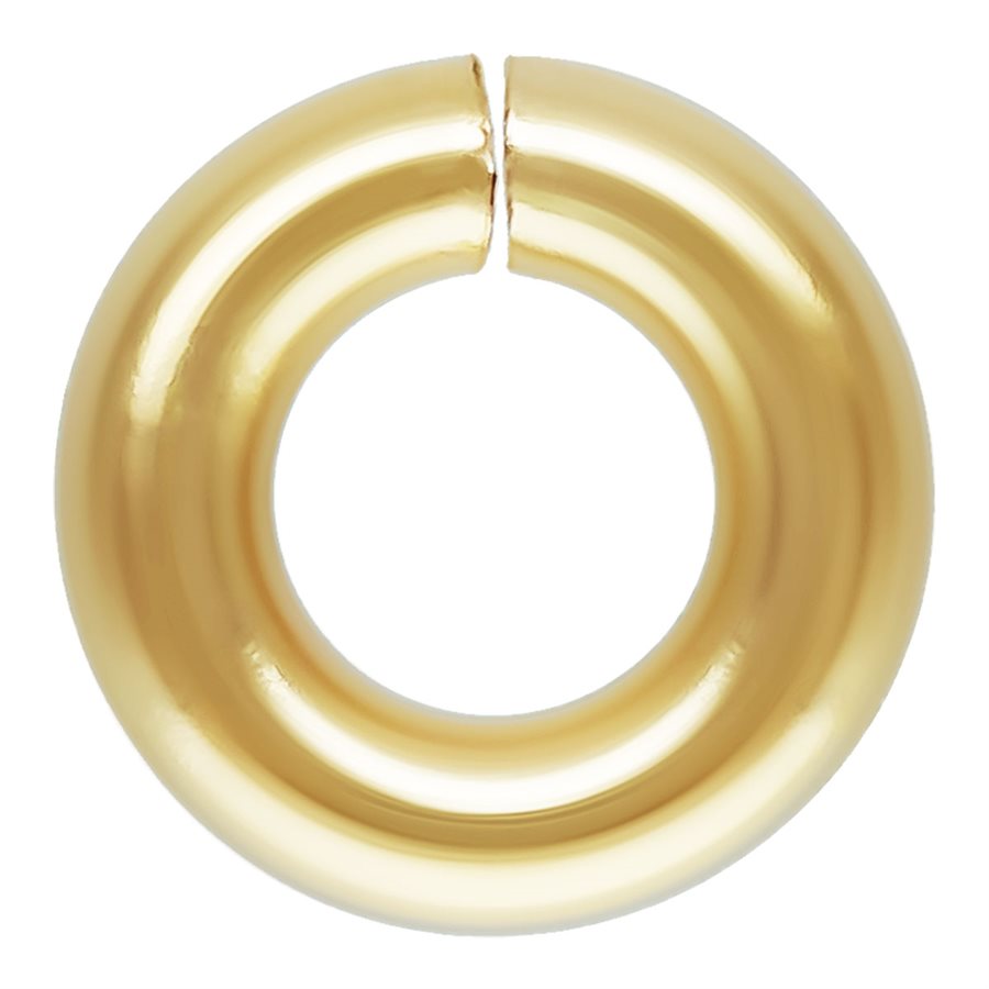 Klick- und Verschlussringe, 14 Karat Gold gefüllt, 20 g, 3 mm, offener Biegering – 50 Stück