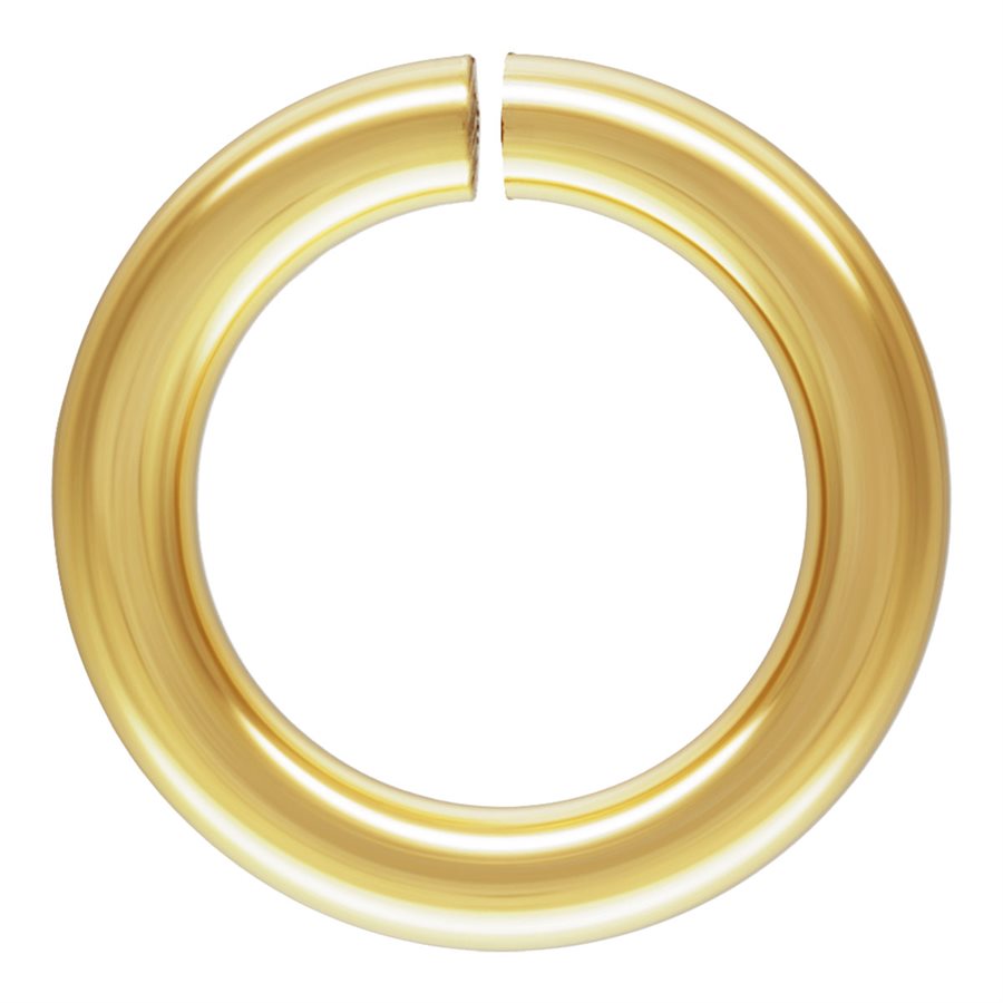 Twist and Lock 14Kt Gold Filled Jump Ring 18ga 6mm - 10pcs