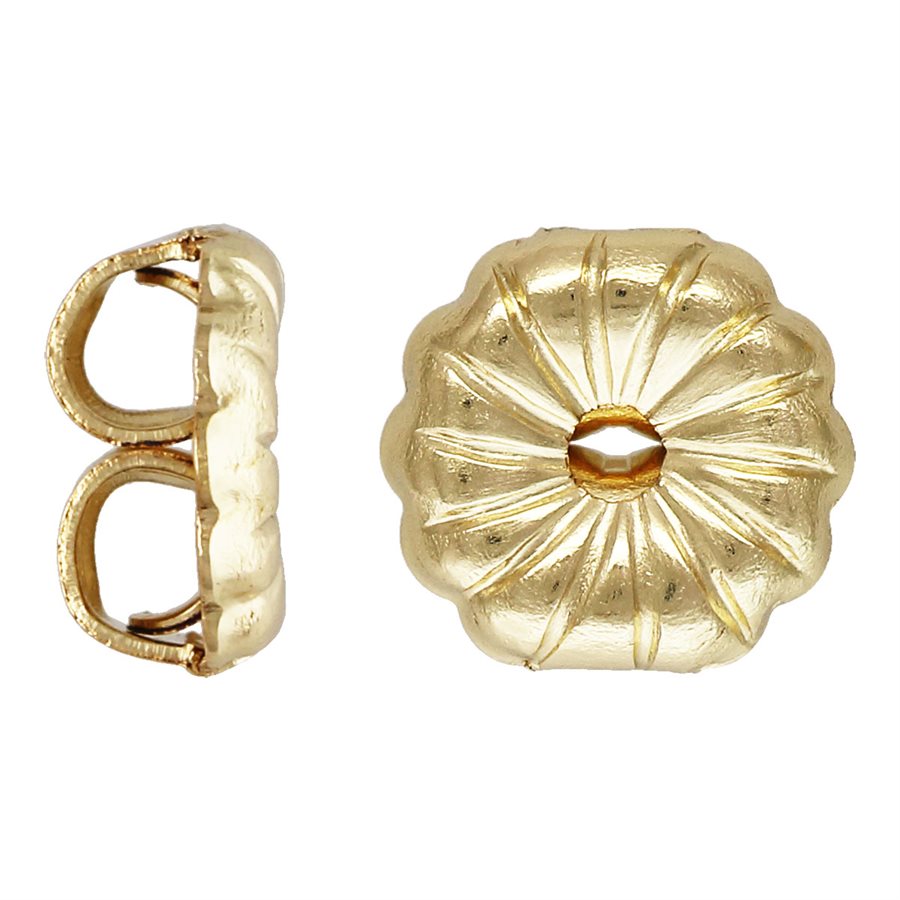 14Kt Gold Filled 5x5.2mm Premium Earring Back - 5pairs/pack