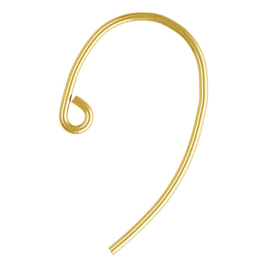 14Kt Gold Bass Clef Ear Wire 21x13mm - 5 pairs/pack
