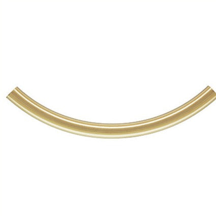 14Kt Gold Filled 3.0x38mm (2.7mm ID) Curved Tube - 1Pc/pack