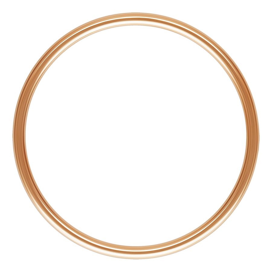 Stapelring, 14 Karat Roségold gefüllt, 18,5 x 1 mm, Größe 6 – 4 Stück/Packung