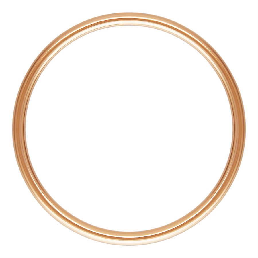 Stapelring, 14 Karat Roségold gefüllt, 16,9 x 1 mm, Größe 4 – 4 Stück/Packung