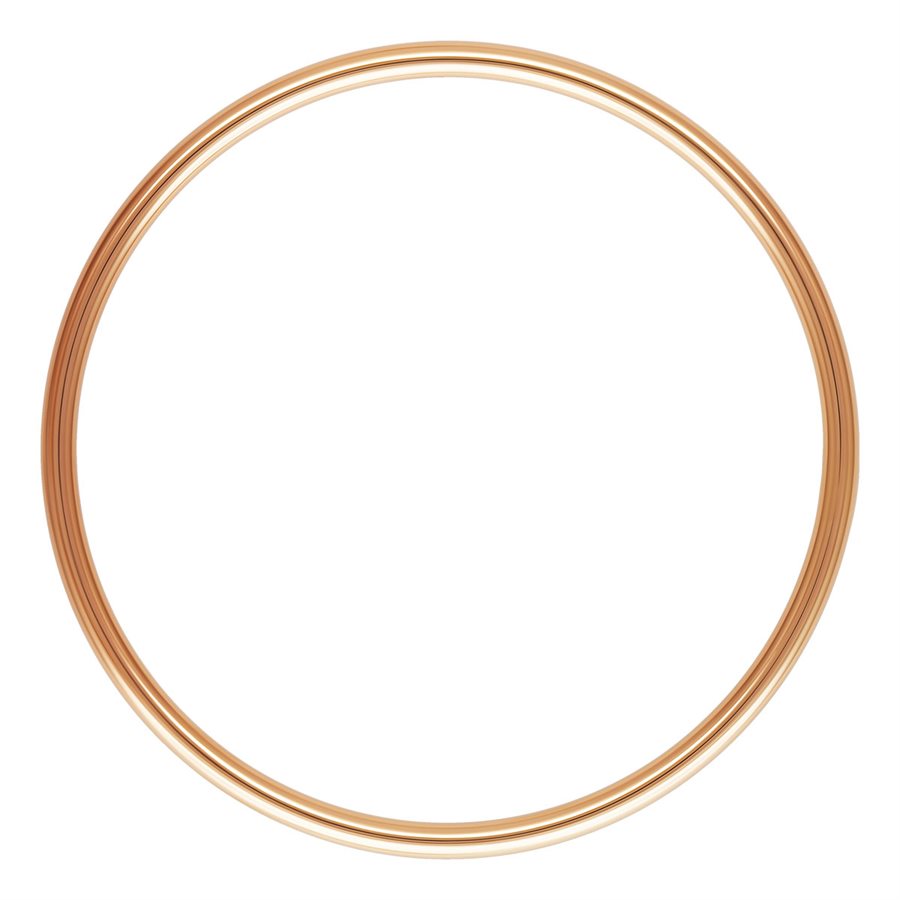 Stapelring, 14 Karat Roségold gefüllt, 21,8 x 1 mm, Größe 10 – 4 Stück/Packung