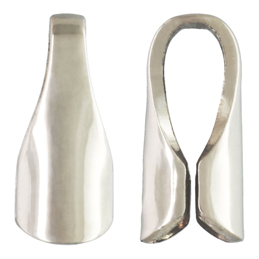 Sterling Silver 5x2.5mm End Cap With Ring (1.5mm ID) - 50pcs/pack