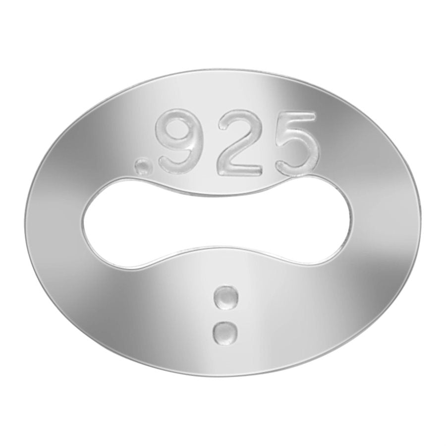 Italian-Style Quality Tag Sterling Silver 4.5mm - 50 pcs