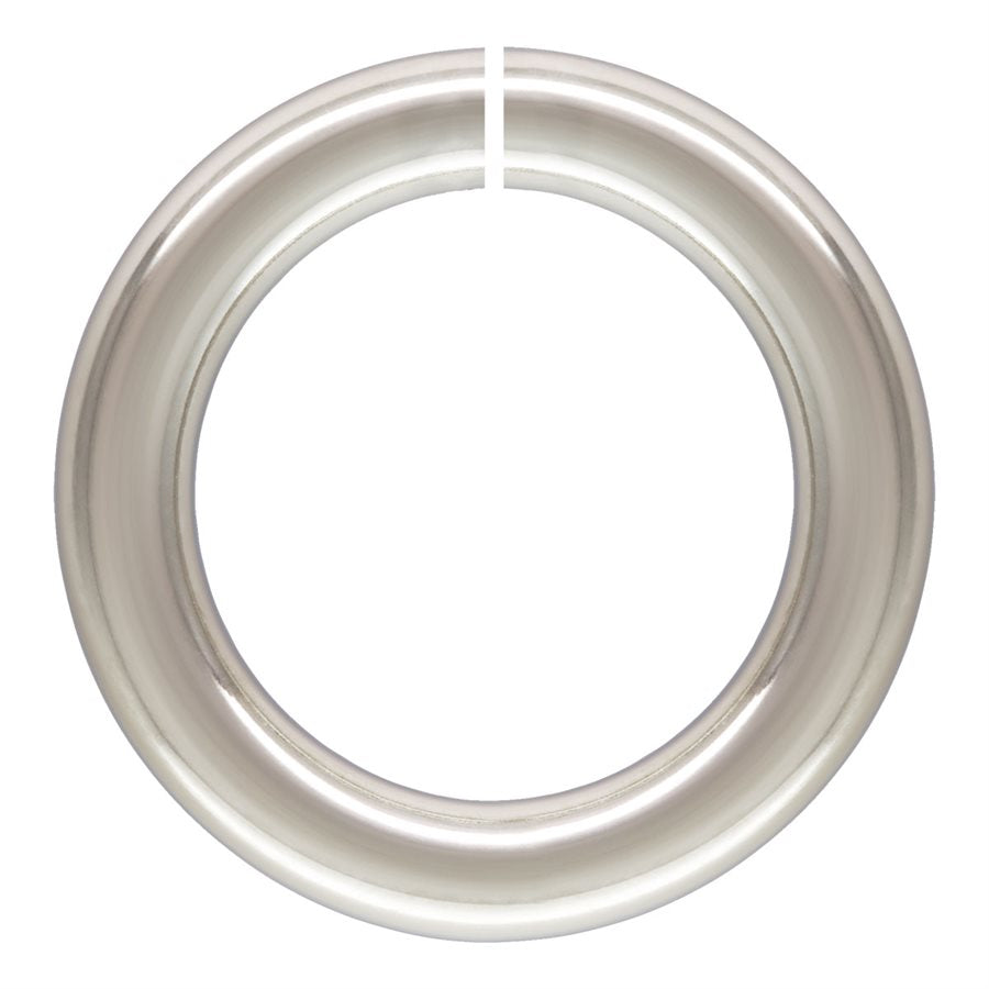 Sterling Silver 14ga 10mm Twist And Lock Jump Rings - 5pcs/pack