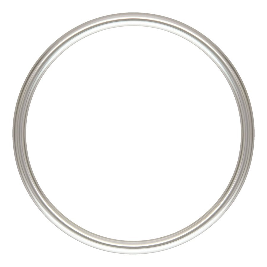 Anillos apilables de plata de ley, 17 x 1 mm, tamaño 4, 4 unidades por paquete