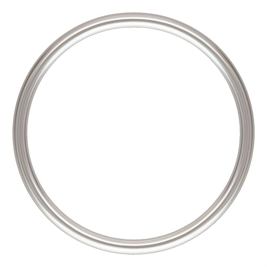 Anillos apilables de plata de ley, 16 x 1 mm, tamaño 3, 4 unidades por paquete