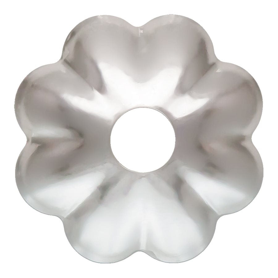 Tapa de cuentas de flor de plata esterlina de 4 mm con orificio de 1 mm - 100 piezas/paquete