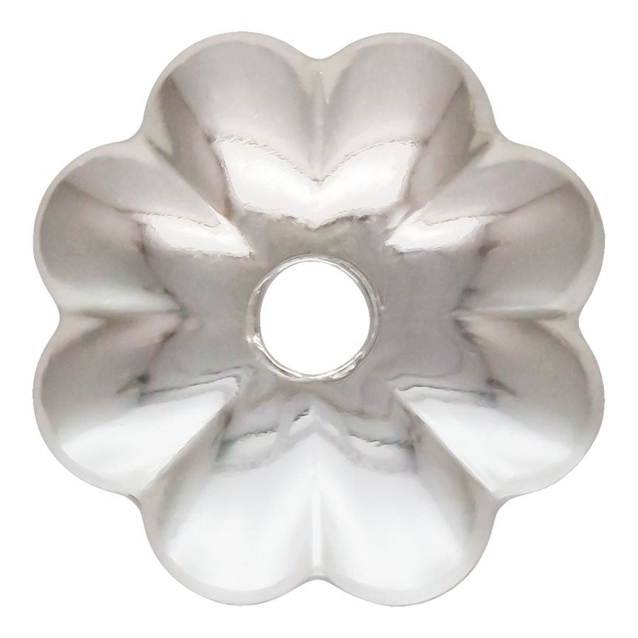 Sterling Silver 5mm Flower Bead Cap 1mm Hole - 50pcs/pack