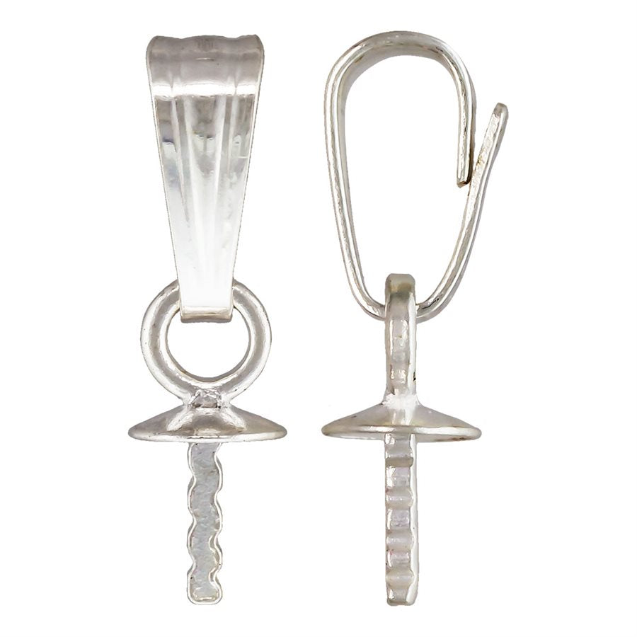 Extra kleiner Ösenbügel aus Sterlingsilber mit 3 mm großer Öse und Stift, 10 Stück/Packung