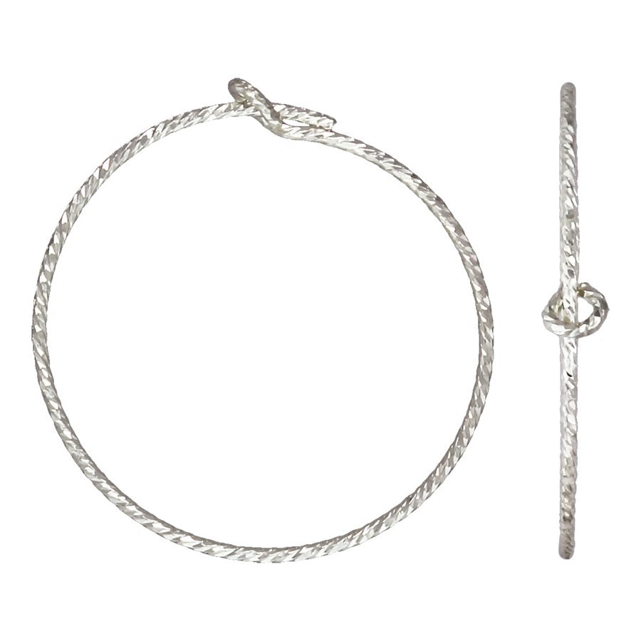 Ohrstecker aus Sterlingsilber, 20 mm, 21 g, glitzernd, Perlen, Creolen – 5 Paar/Packung