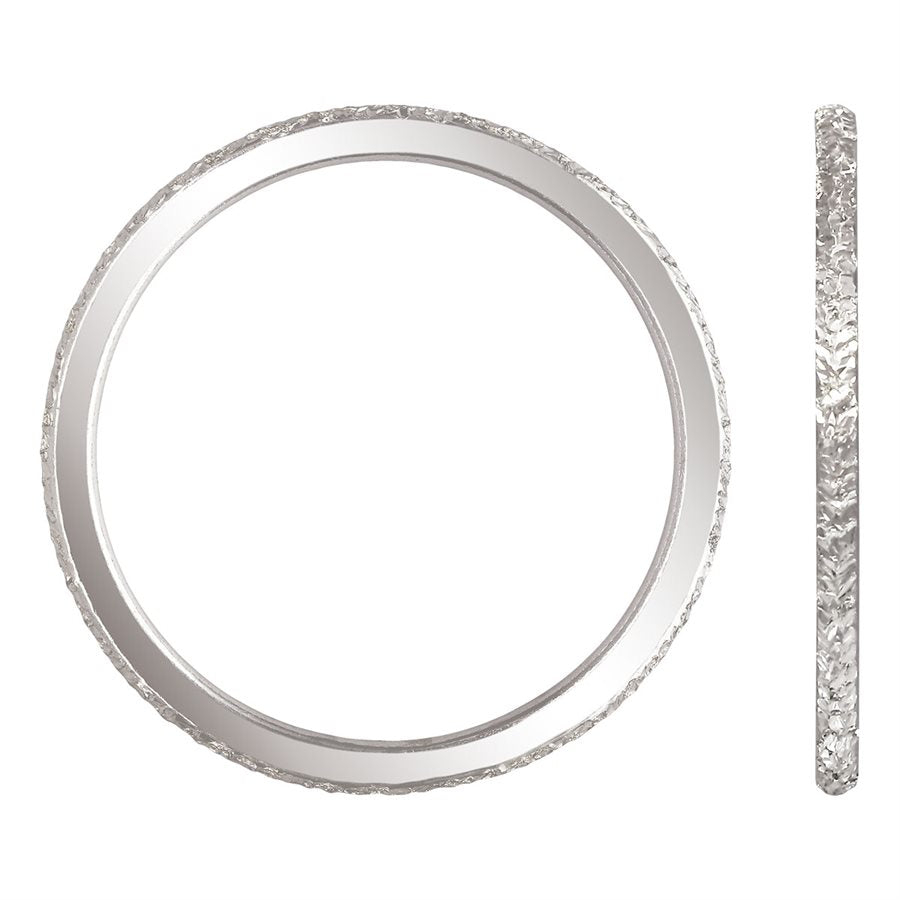 Sterling Silver Stardust .8mm Companion Ring Size 5 - 2pcs/pack