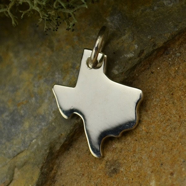 Sterling Silver Texas State Charm 15x10.1mm - 1pc