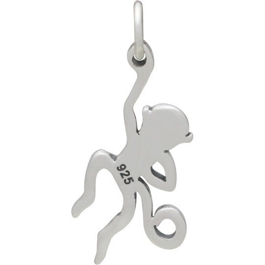 Sterling Silver Flat Plate Monkey Charm 25.5x9.4mm - 1pc – Plazko