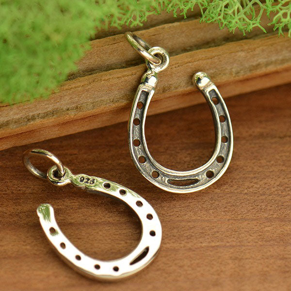 Sterling Silver Realistic Horseshoe 14.4x11.6mm Charm - 1pc