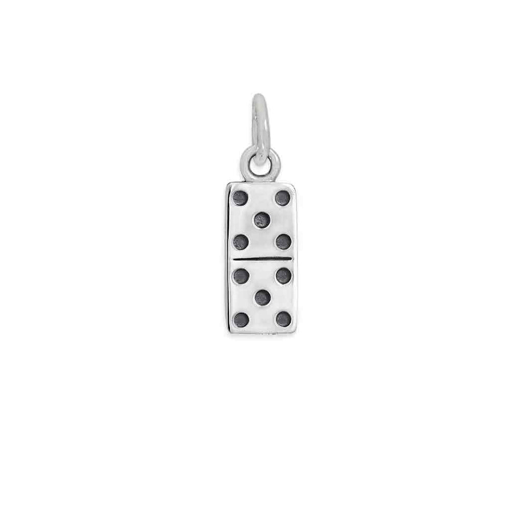 Sterling Silver Domino Charm 17x5mm - 1Pc