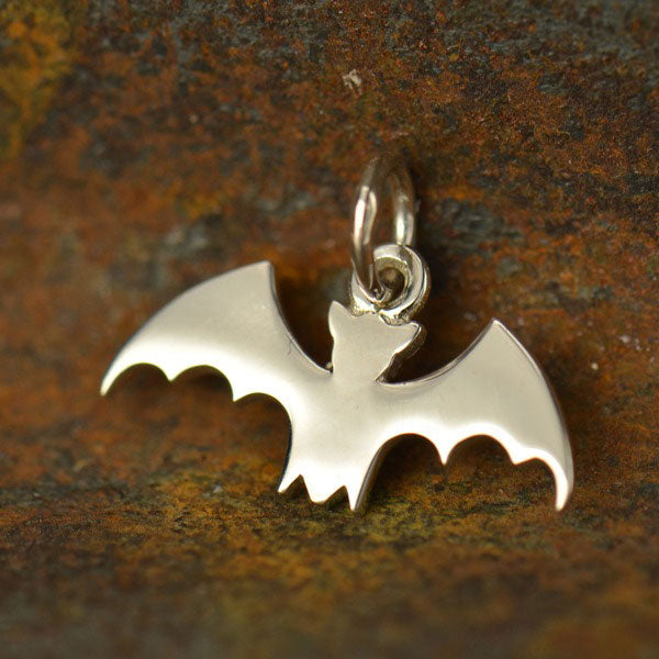 Fledermaus Silhouette Charm Sterling Silber 10x15mm - 1Stk