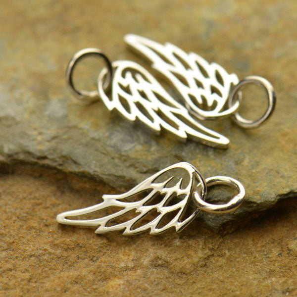 Angel-Or-Bird-Wing Pendant Sterling Silver 15x6mm - 1 pc