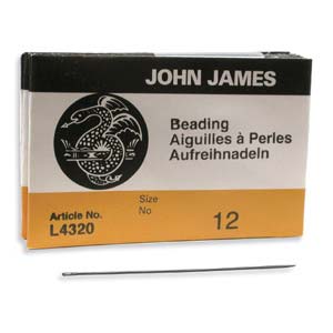 English Beading Needles Beading #010 John James - 25pcs