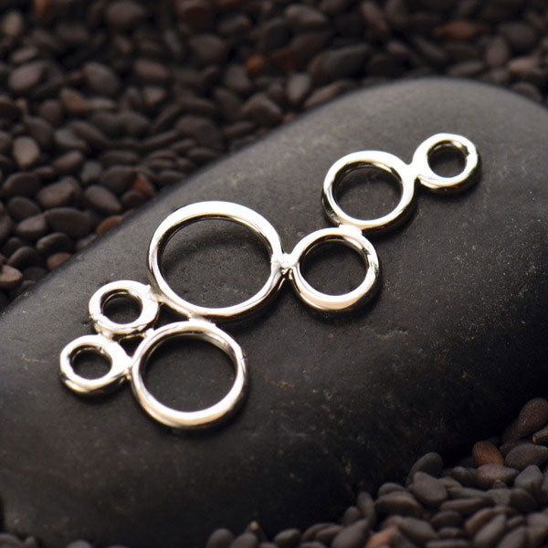 Bubble Link Sterling Silver 30x15mm - 1pc