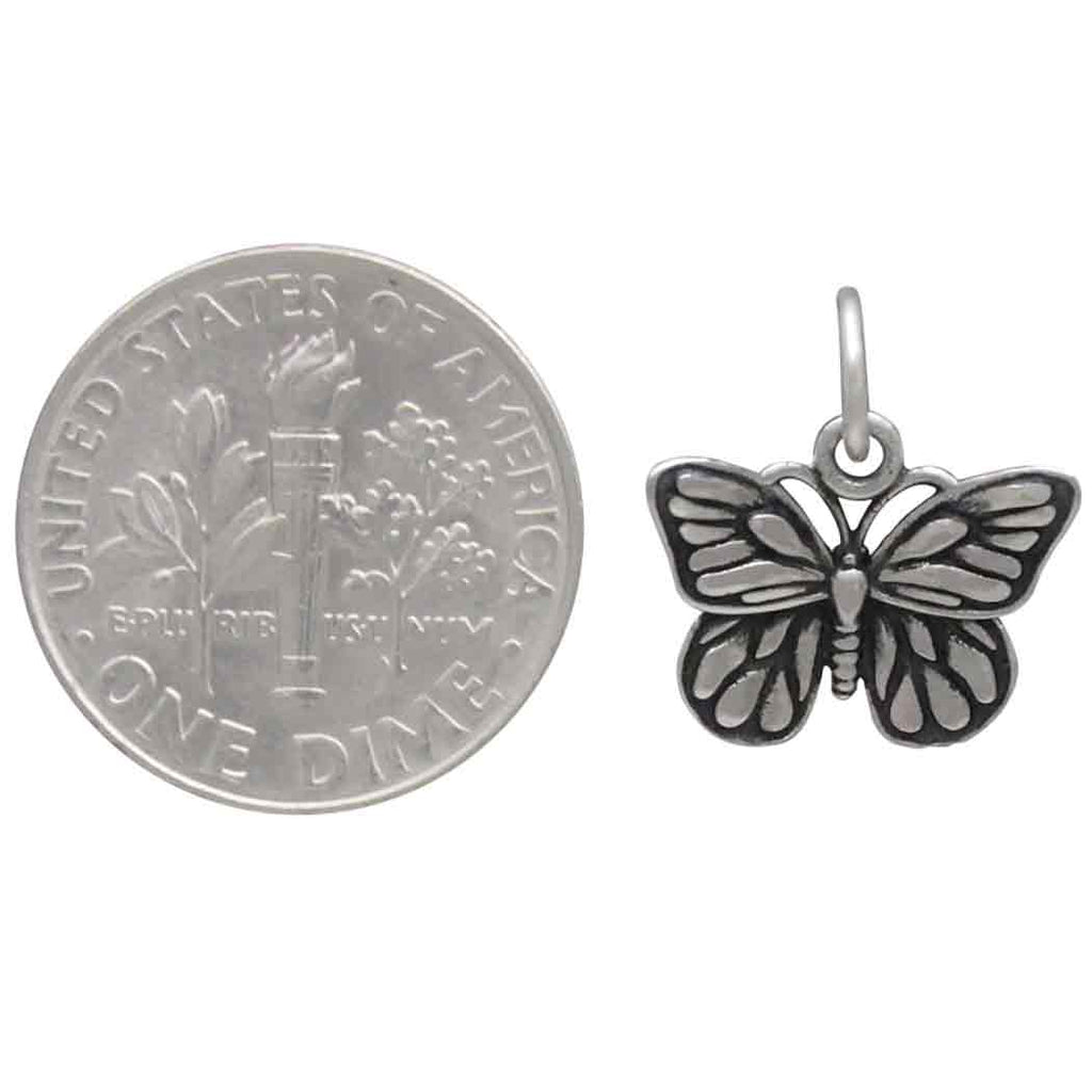 Accessories, 151 Croc Charms Silver Butterfly