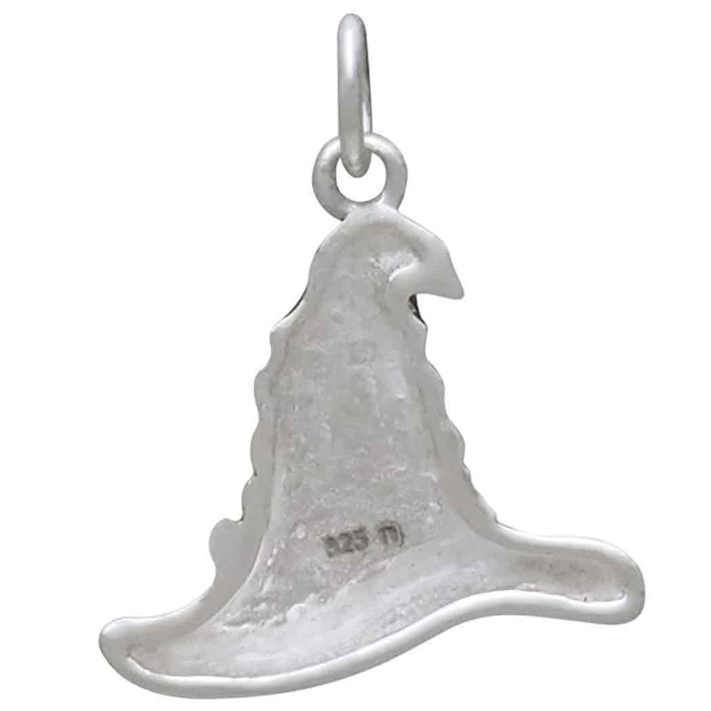 Halloween Pumpkin Witch Hat Charm Pendant – 925 Sterling Silver, Handmade