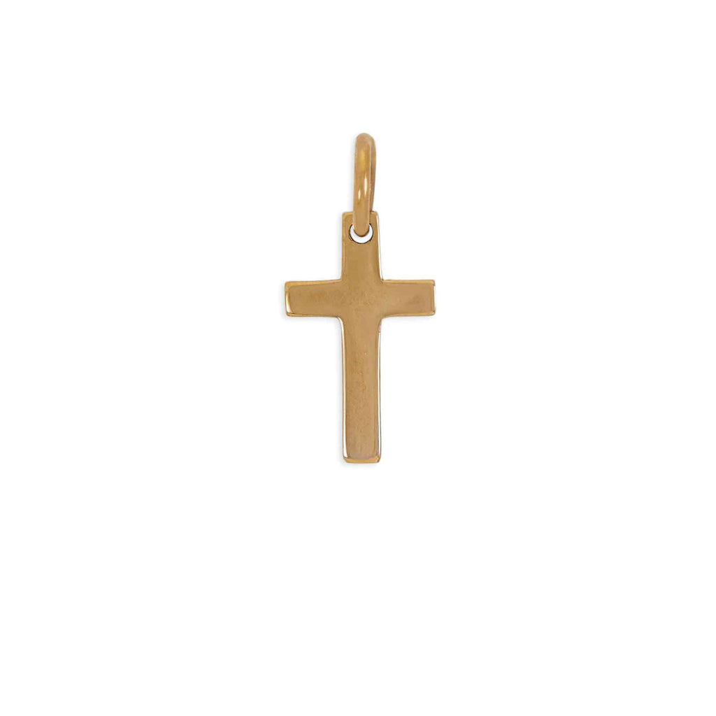 Bronze Cross Charm 4x8mm - 1Pc