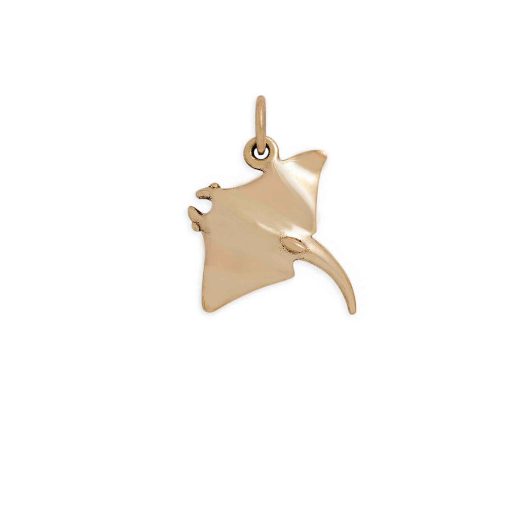 Bronze Stingray Charm 18x15mm -1Pc