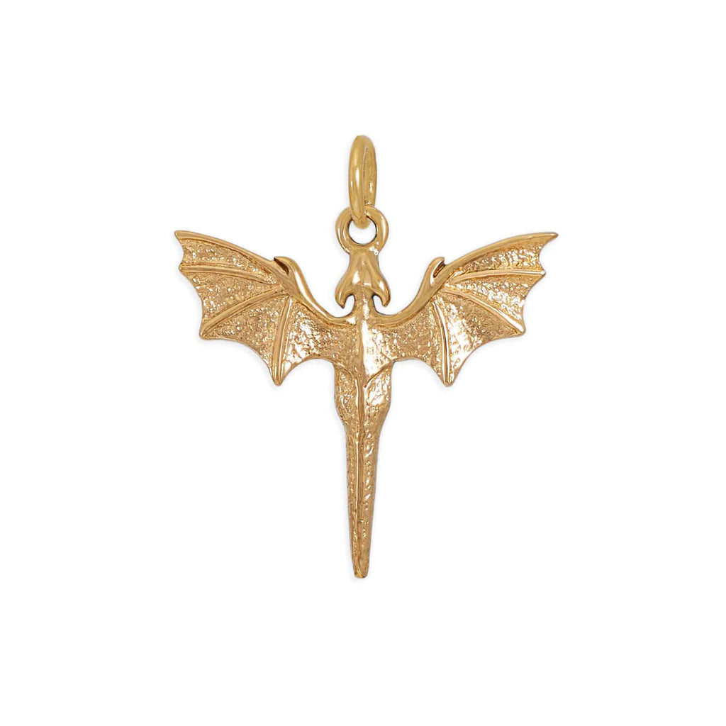 Bronze Flying Dragon Charm 24x20mm - 1Pc